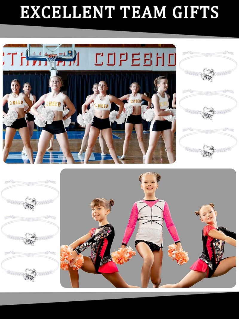 Rtteri 20 Pcs Cheerleader Gifts Cheer Bracelet Girls Charm Bracelet Adjustable Cheerleader Gifts For Cheer Team Jewelry Accessories Bulk - Image 5